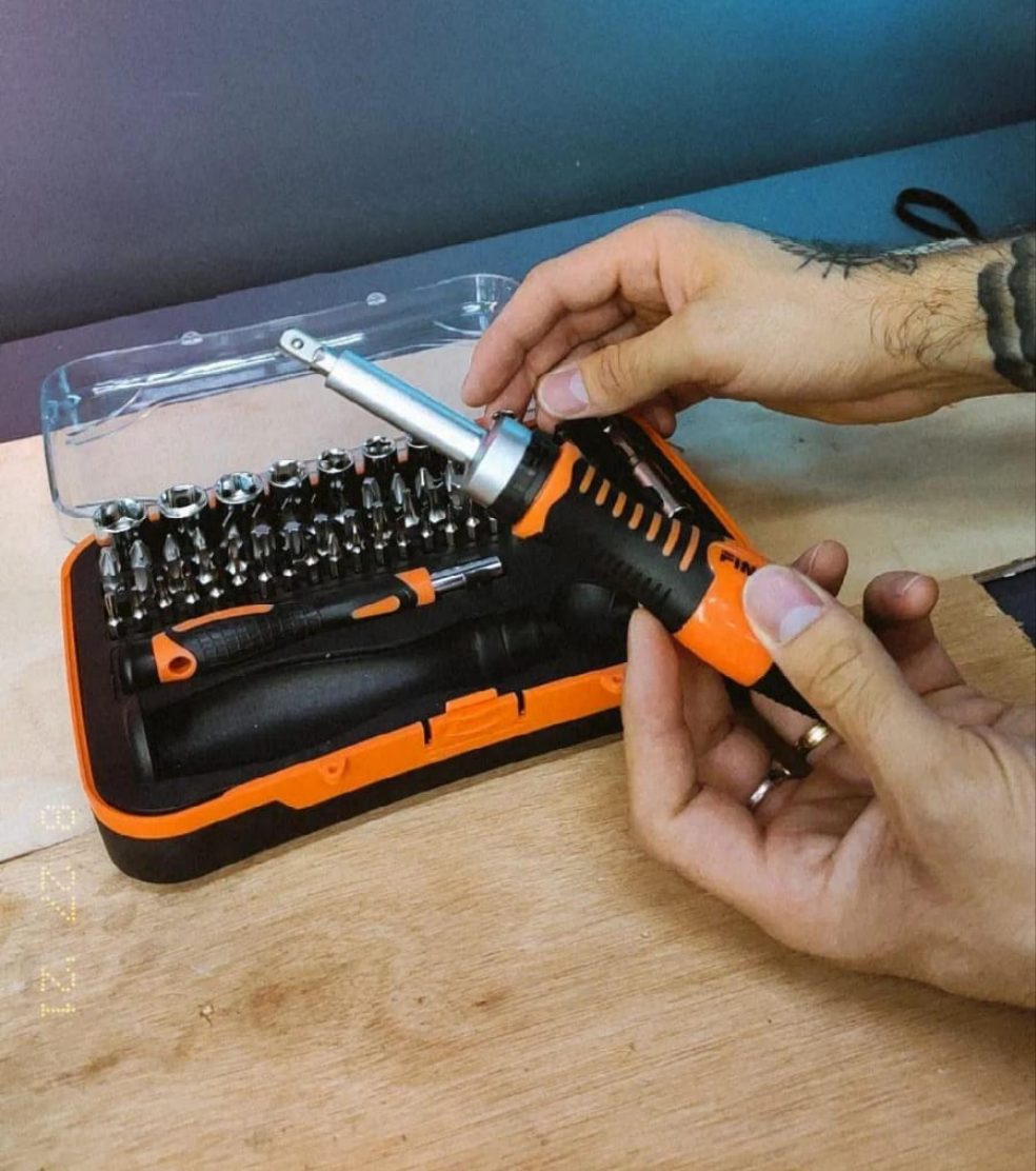 Kit Destornillador Finder 65 Piezas – Profesional y Doméstico