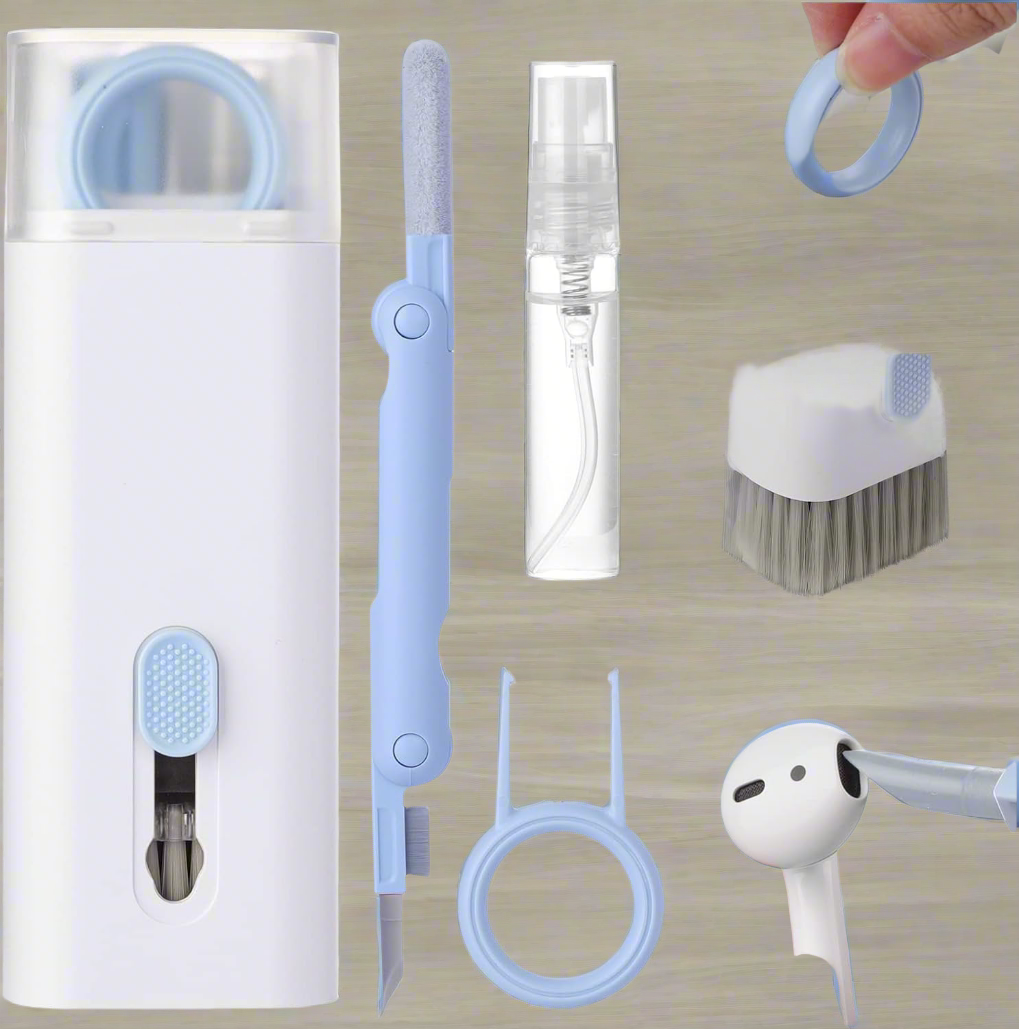 Kit de Limpieza 7 en 1 para Dispositivos Electrónicos – Audífonos, Pantallas y Puertos