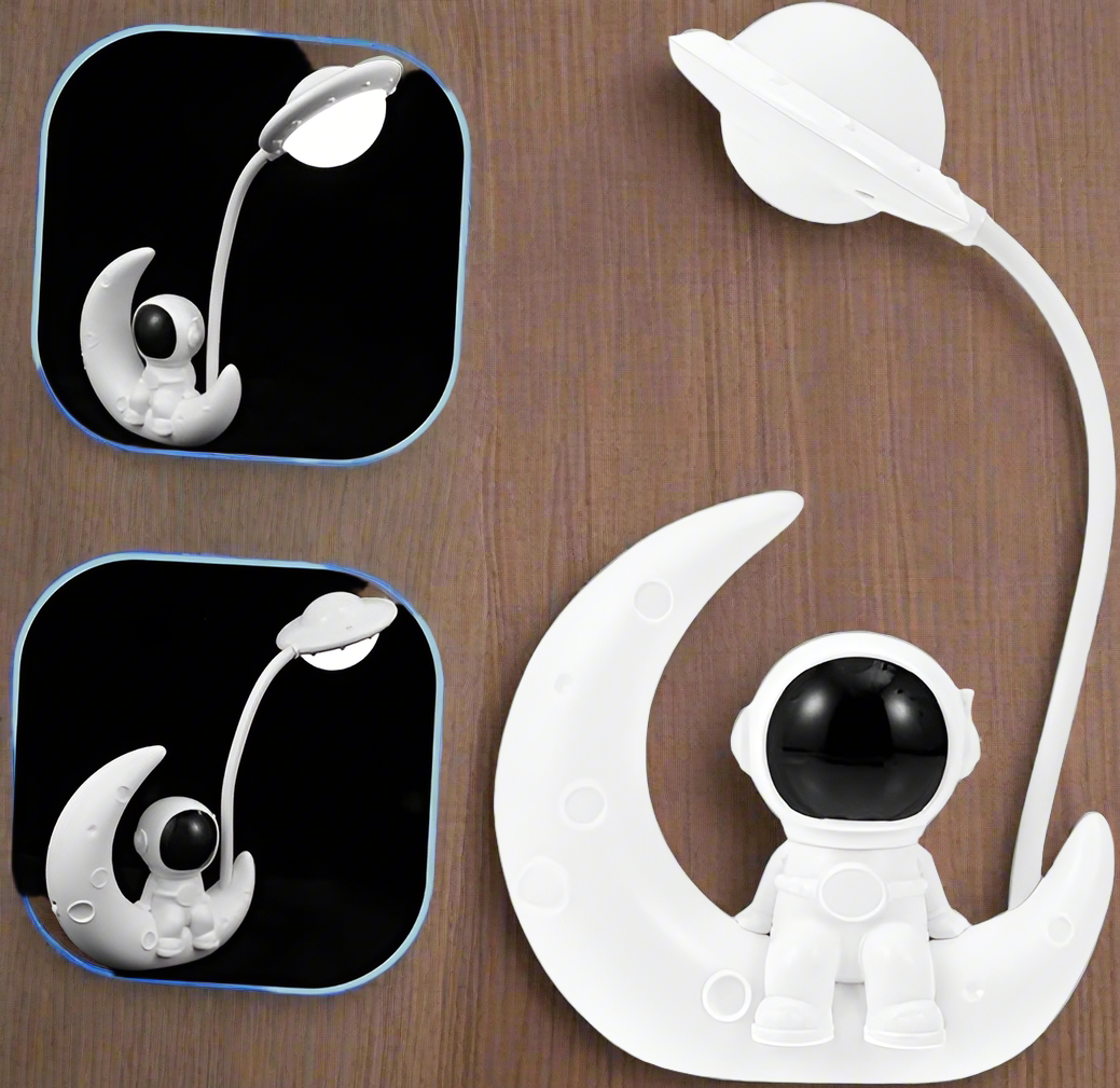Velador con Diseño de Astronauta – Luz de Noche Recargable