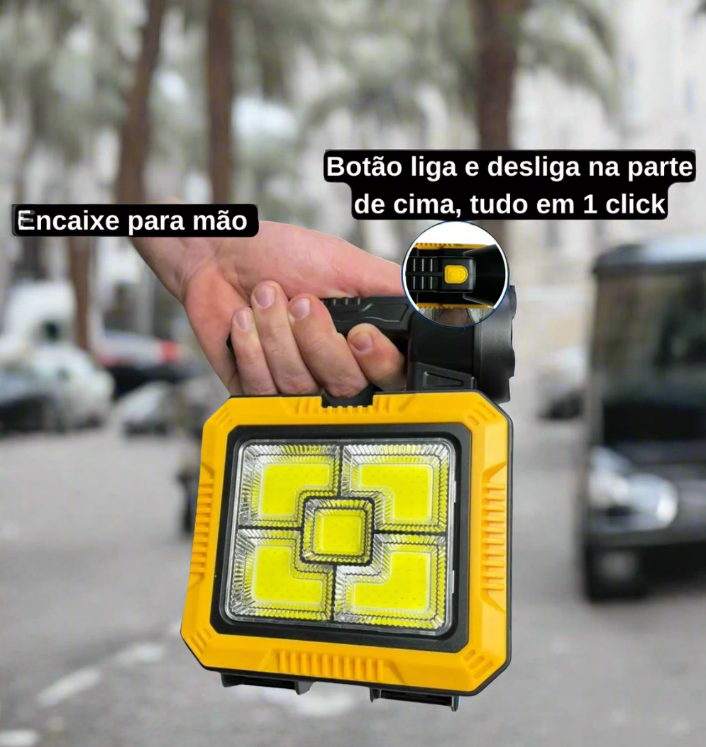 Kit de Herramientas con Linterna LED Recargable y PowerBank Solar Multifunción
