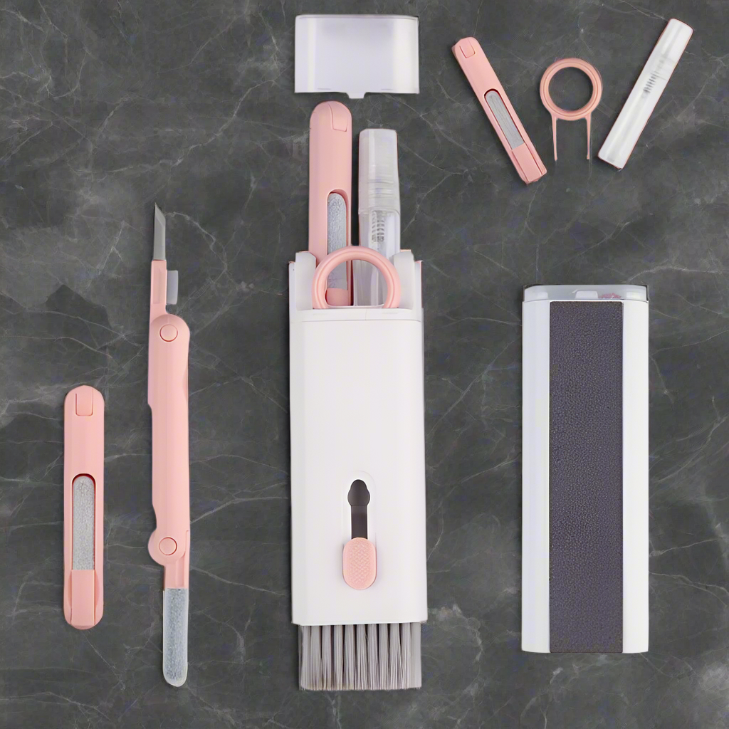 Kit de Limpieza 7 en 1 para Dispositivos Electrónicos – Audífonos, Pantallas y Puertos