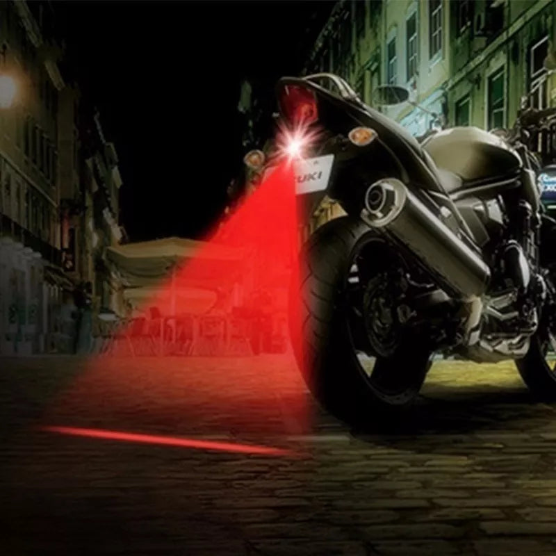 Láser LED Anticolisión para Auto o Moto – Luz de Seguridad Roja Antiniebla