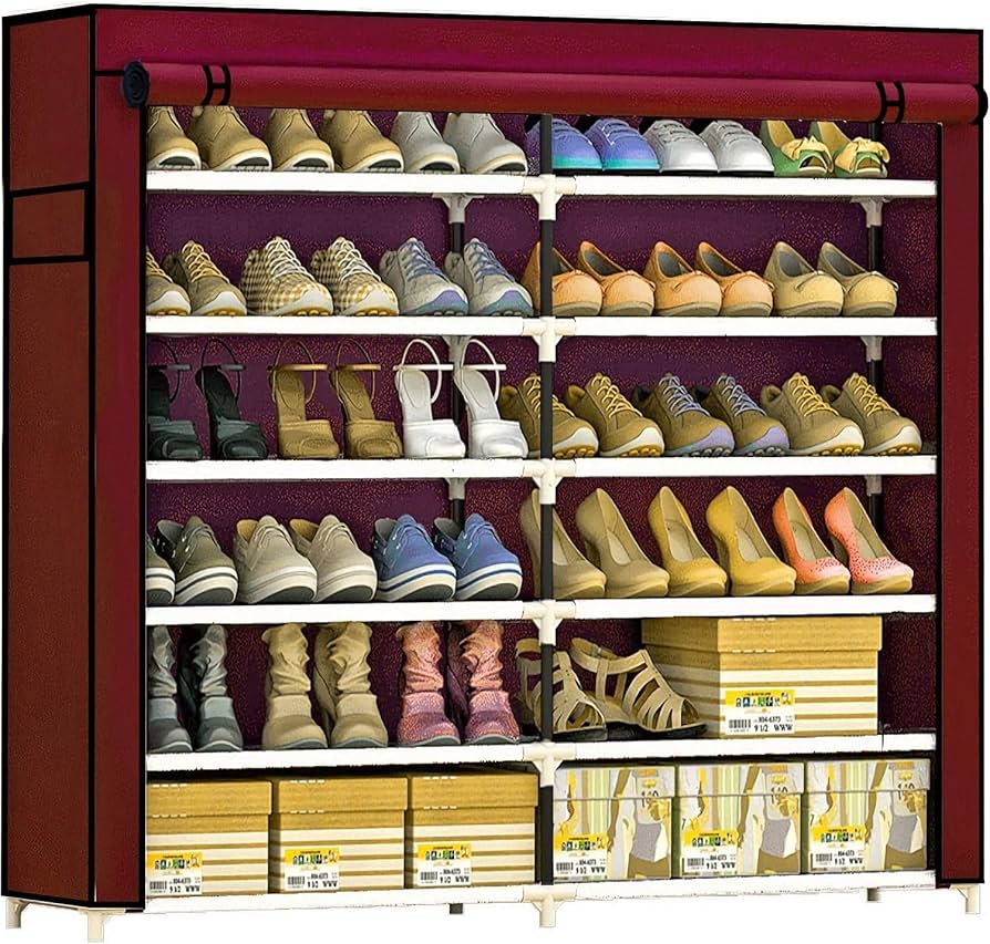 Zapatero 36 Pares | Estructura Metálica + Tela Antipolvo.