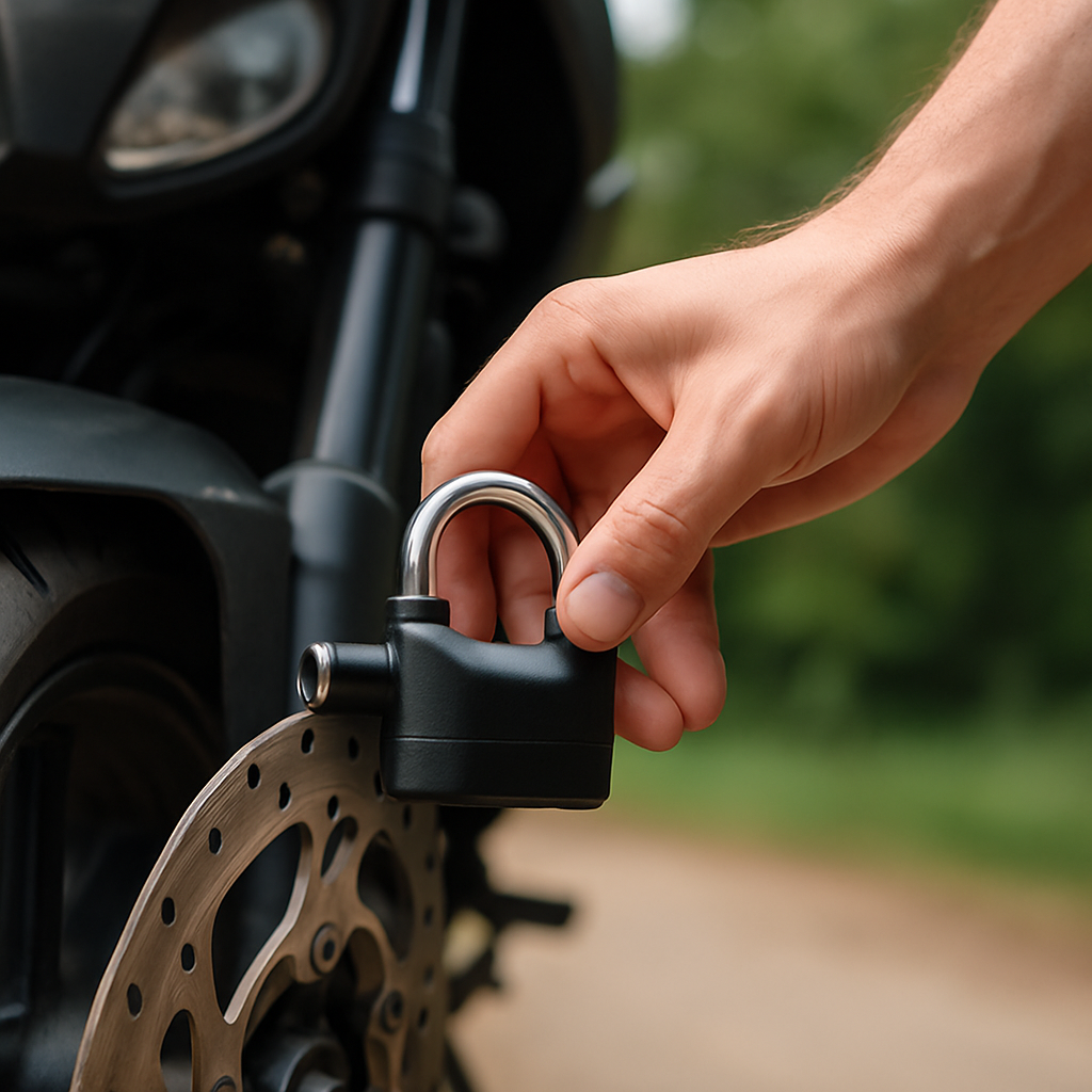 Candado con Alarma Antirrobo| Sensor de Movimiento y Sonido Ultra Fuerte 110dB | Protección para Bicicletas, Motos, Puertas y Más.