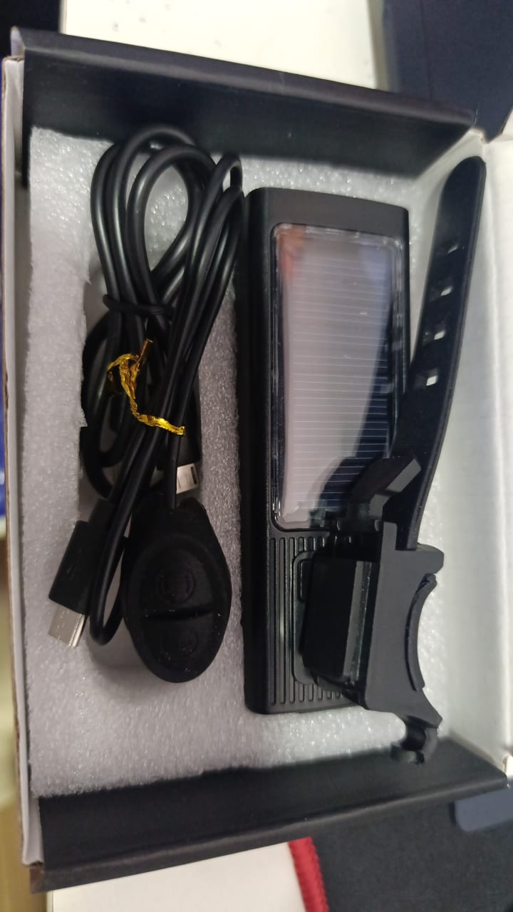 Linterna para Bicicleta Solar con Sirena.