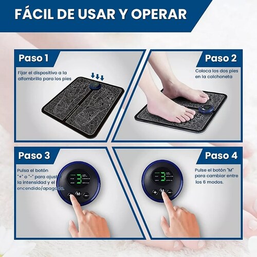 Masajeador Eléctrico de Pies Multifuncional EMS