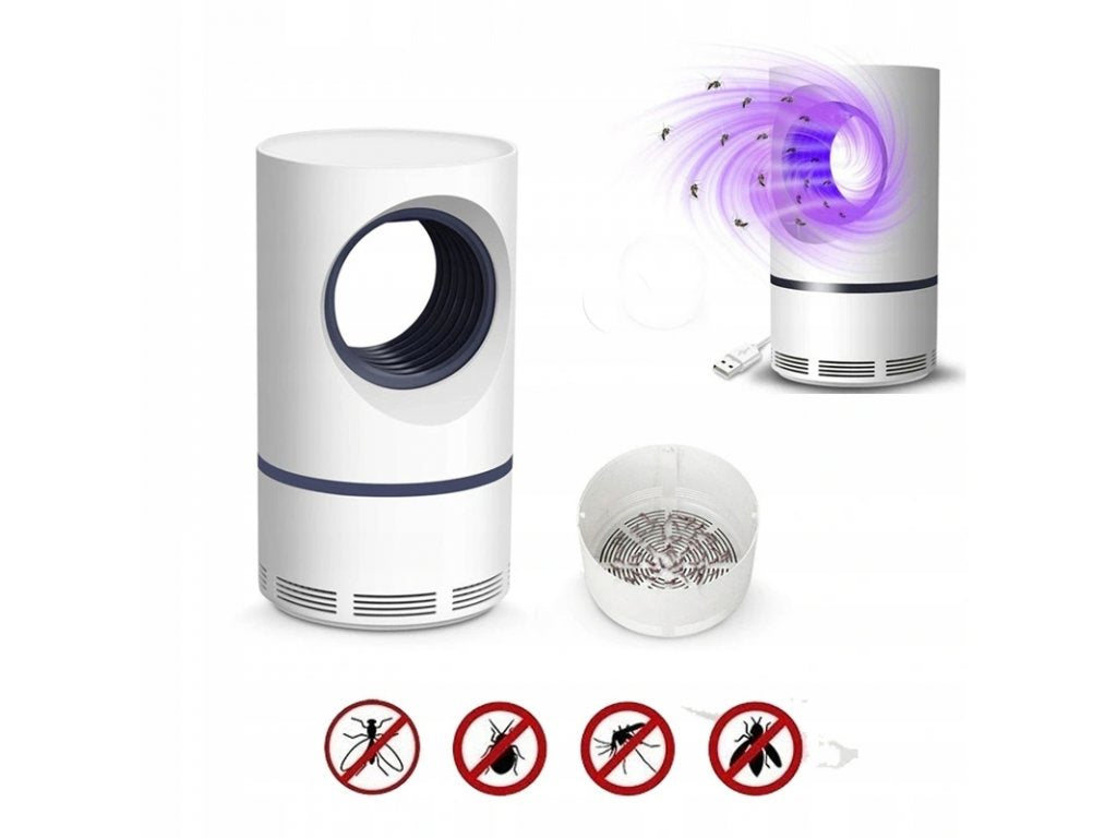 Matamosquitos TurboSilence| Succión Potente y Estilo Moderno | Protección Ideal para Dormitorios y Hogares.