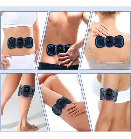 Masajeador Eléctrico Mini| 8 Modos, 19 Niveles de Intensidad | Relajación Portátil 24/7 para Estrés y Tensión.