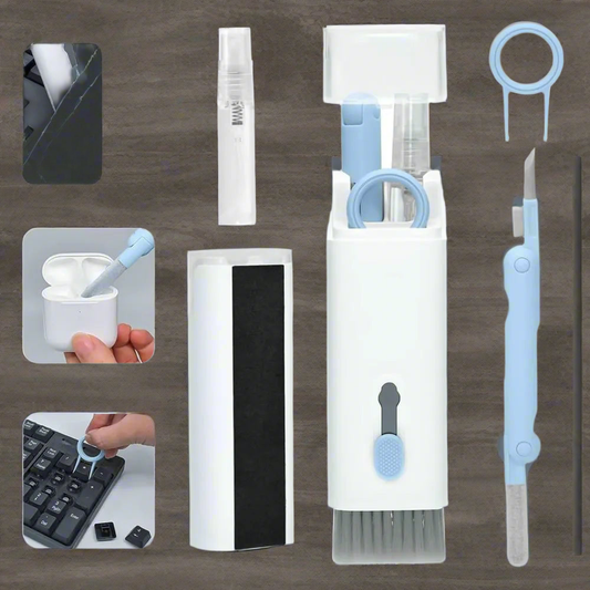 Kit de Limpieza 7 en 1 para Dispositivos Electrónicos – Audífonos, Pantallas y Puertos