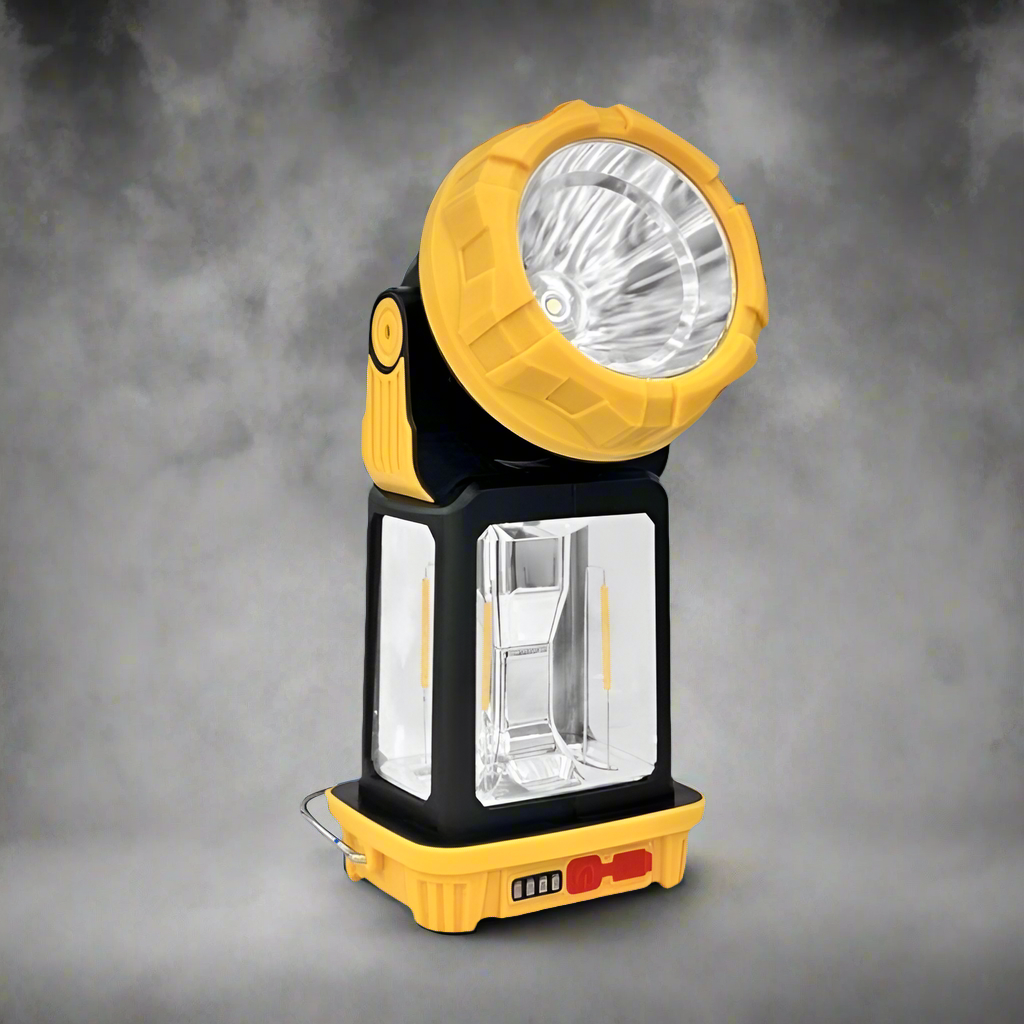 Luz de Emergencia Recargable con Panel Solar Portátil para Camping y Hogar