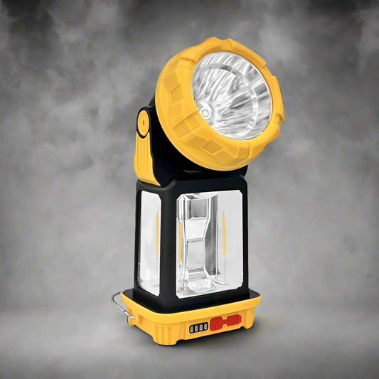 Luz de Emergencia Recargable con Panel Solar Portátil para Camping y Hogar