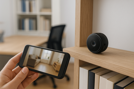 Mini Cámara Espía de Seguridad | Inalámbrica, Recargable y Control Remoto por Wi-Fi | Vigilancia para Hogar, Bebés y Oficinas.