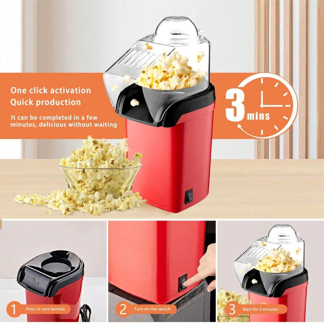 Máquina para Palomitas de Maíz – Compacta, Saludable y de Rápida Preparación