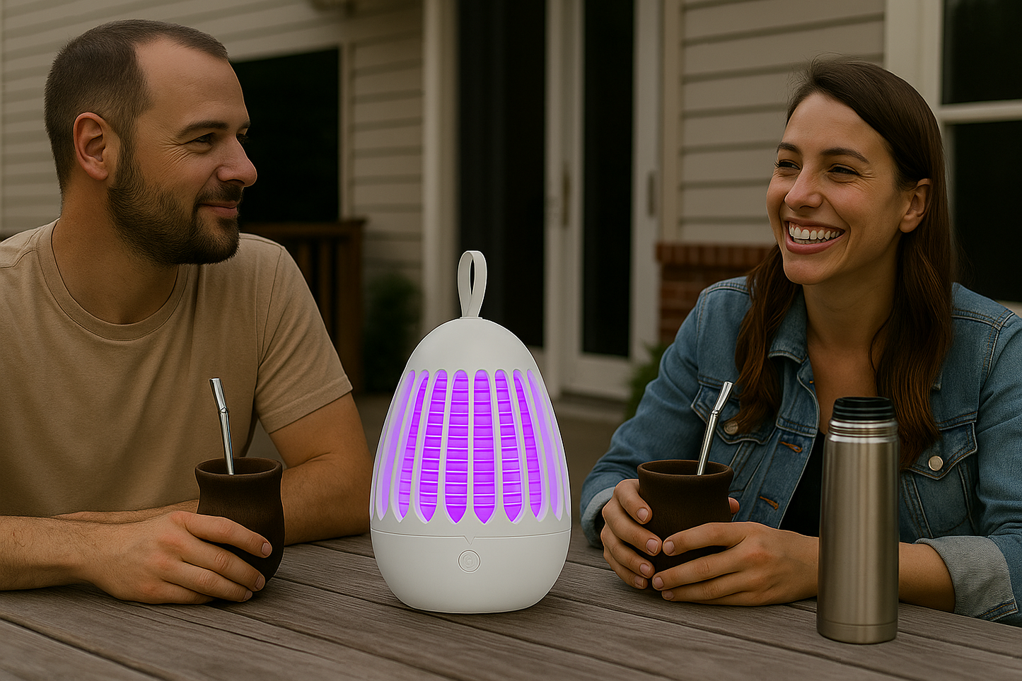 Lámpara Antimosquitos Flotante Flash | Trampa 360° USB | 3 Modos de Iluminación Exterior.