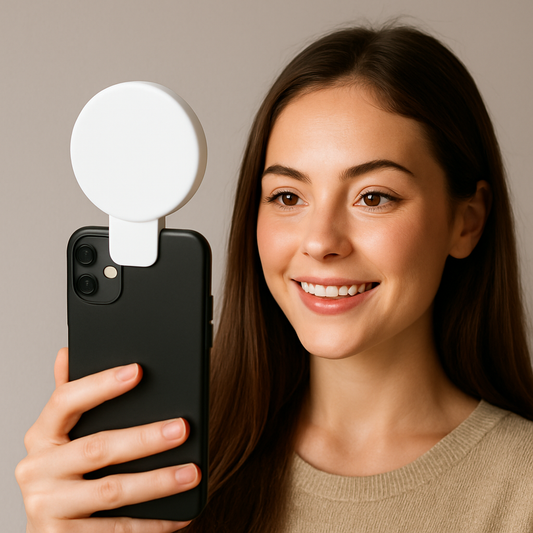Anillo de Luz LED para Selfies y Videos | Clip Universal Recargable| Luz Profesional para Streaming, TikTok y YouTube.
