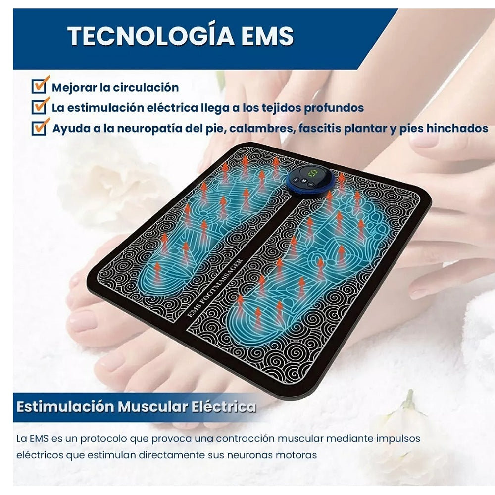 Masajeador Eléctrico de Pies Multifuncional EMS