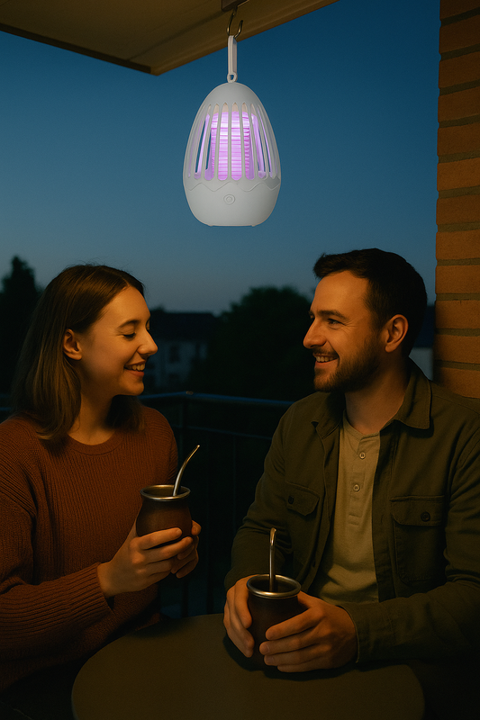 Lámpara Antimosquitos Flotante Flash | Trampa 360° USB | 3 Modos de Iluminación Exterior.